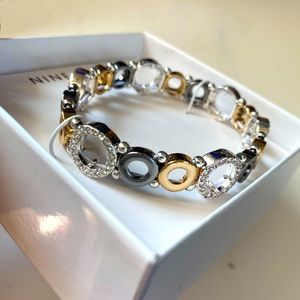 Brand New Nine West Gold and Silver Bracelet
